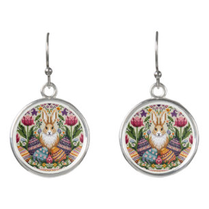 Cute/Colorful Spring/Easter fair isle Earrings