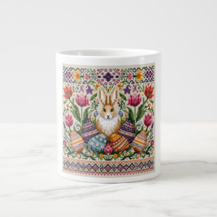 Cute/Colorful Spring/Easter fair isle Giant Coffee Mug