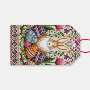 Cute/Colorful Spring/Easter fair isle  Gift Tags