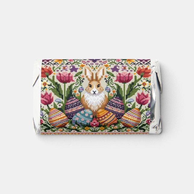 Cute/Colorful Spring/Easter fair isle  Hershey's Miniatures (Front)