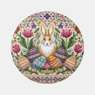 Cute/Colorful Spring/Easter fair isle  Outdoor Rug