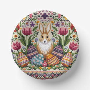 Cute/Colorful Spring/Easter fair isle Paper Bowls