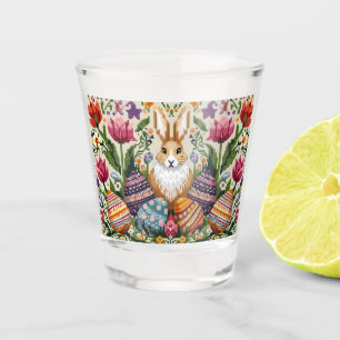 Cute/Colorful Spring/Easter fair isle Shot Glass