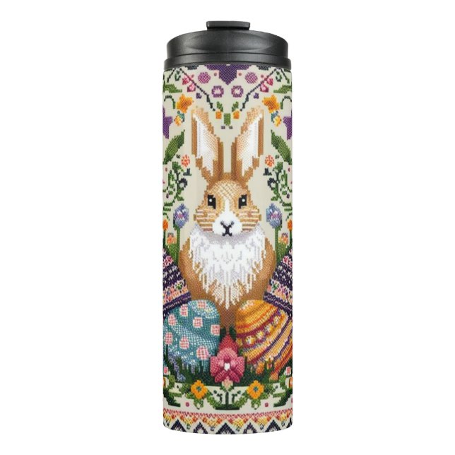 Cute/Colorful Spring/Easter fair isle  Thermal Tumbler (Front)