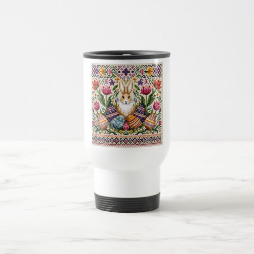 CuteColorful SpringEaster fair isle  Travel Mug