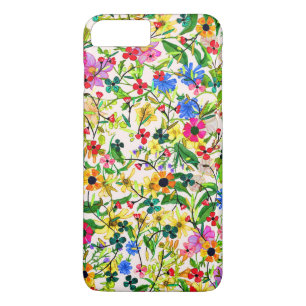 Cute colorful spring floral flowers iPhone 8 plus/7 plus case