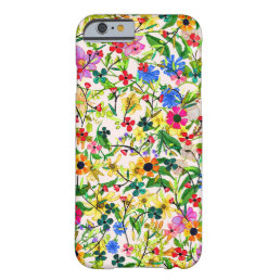 Cute colorful spring floral flowers barely there iPhone 6 case