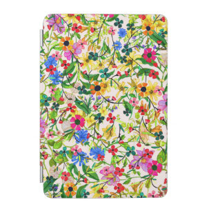 Cute colorful spring floral flowers iPad mini cover