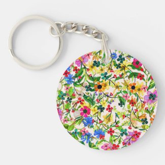 Cute colorful spring floral flowers
