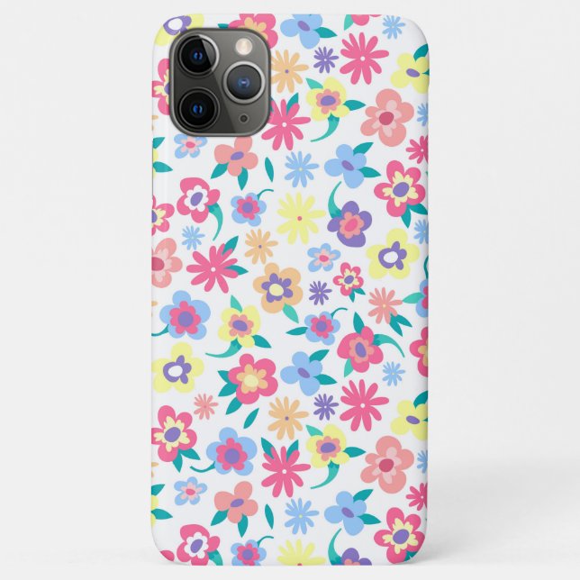 Cute colorful spring flowers pattern Case-Mate iPhone case (Back)