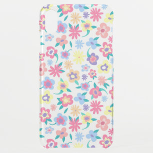 Cute colorful spring flowers pattern iPhone XS max case