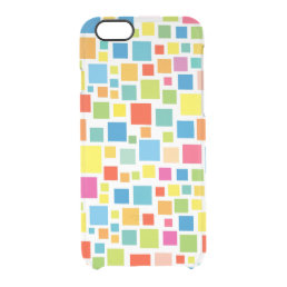 Cute colorful squares patterns clear iPhone 6/6S case