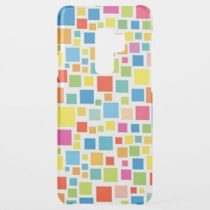 Cute colorful squares patterns uncommon samsung galaxy s9 plus case