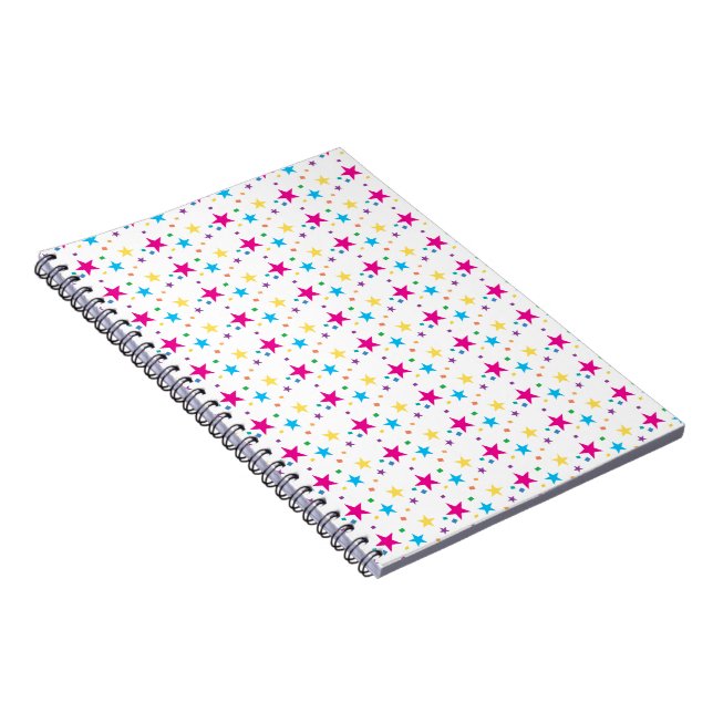 Cute Colorful Stars Notebook (Right Side)