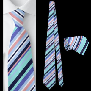 Cute Colorful Striped Abstract Pattern Neck Tie