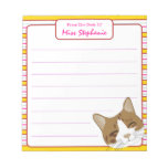 Cute Colorful Striped Cat Face From Teacher Notepad