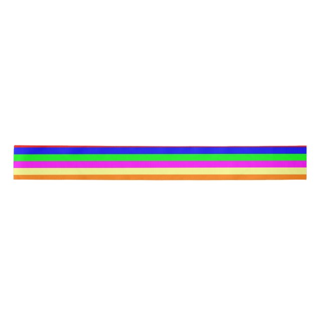 Cute Colorful Striped  Satin Ribbon (Front)