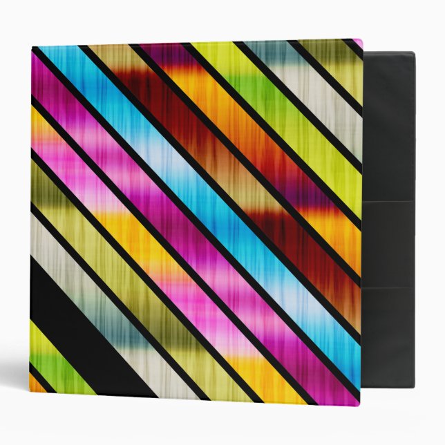 Cute colorful stripes binder (Front/Inside)