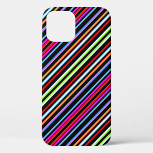 Cute colorful stripes iPhone 12 pro case