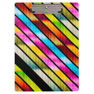Cute colorful stripes clipboard