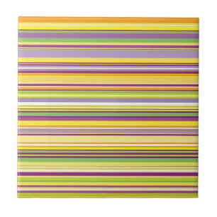 Cute colorful stripes design All-Over-Print tank t Ceramic Tile