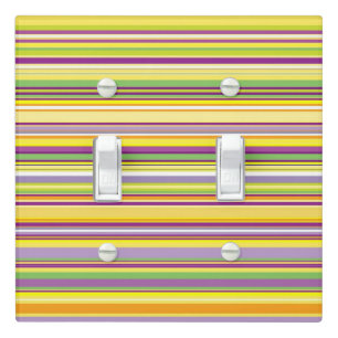 Cute colorful stripes design All-Over-Print tank t Light Switch Cover