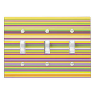 Cute colorful stripes design All-Over-Print tank t Light Switch Cover