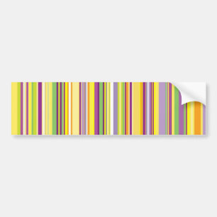 Cute colorful stripes design bumper sticker
