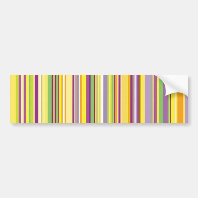 Cute colorful stripes design bumper sticker (Front)