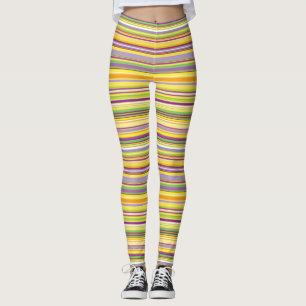 Cute colorful stripes design leggings