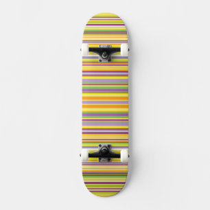 Cute colorful stripes design skateboard