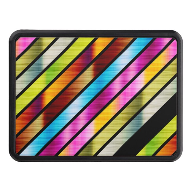 Cute colorful stripes hitch cover (Front)