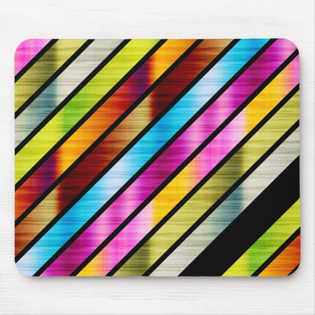 Cute colorful stripes mouse pad (Front)
