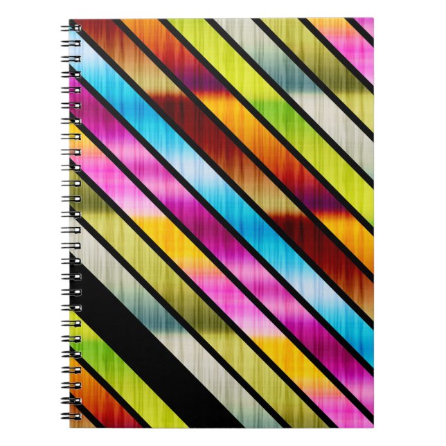 Cute colorful stripes notebook (Front)