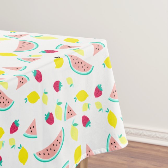 cute colorful summer fruits tablecloth (In Situ)