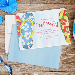 Cute Colorful Summer Party Custom Invitation