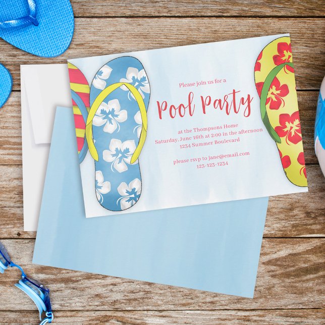 Cute Colorful Summer Party Custom Invitation (Creator Uploaded)