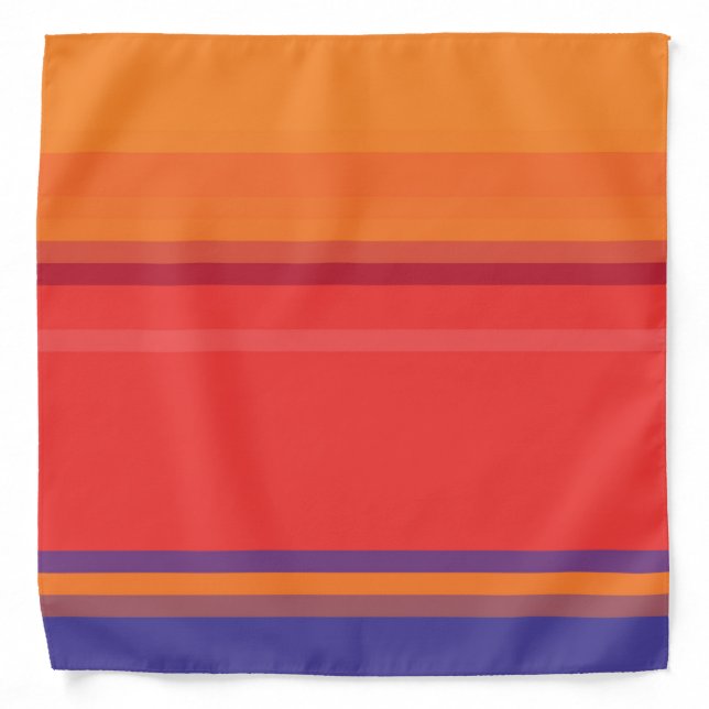 Cute colorful summer stripes  bandana (Front)