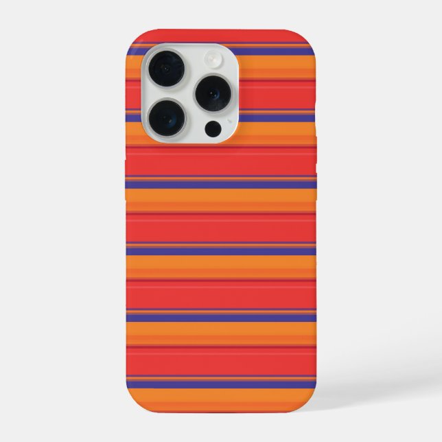 Cute colorful summer stripes  iPhone case (Back)