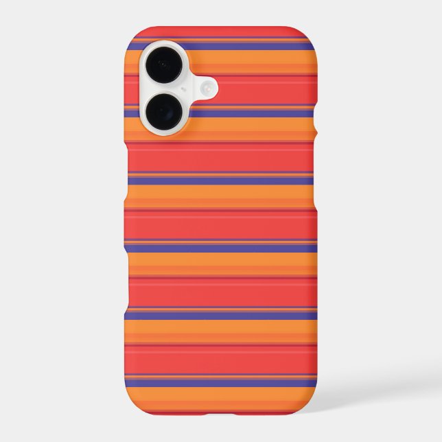 Cute colorful summer stripes  iPhone case (Back)