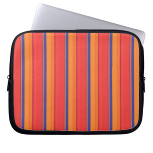Cute colorful summer stripes laptop sleeve