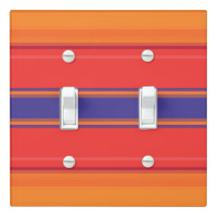 Cute colorful summer stripes  light switch cover