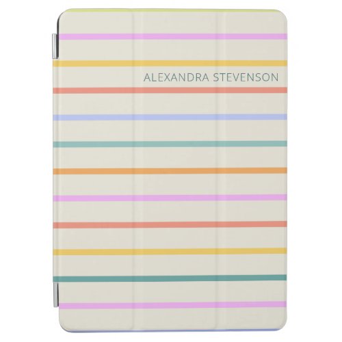 Cute Colorful Summer Stripes Personalized  iPad Air Cover