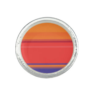 Cute colorful summer stripes  ring