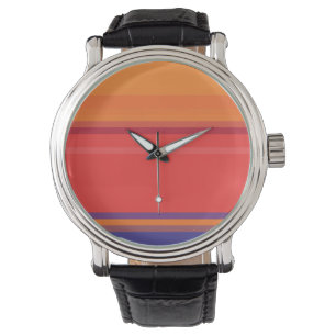 Cute colorful summer stripes  watch