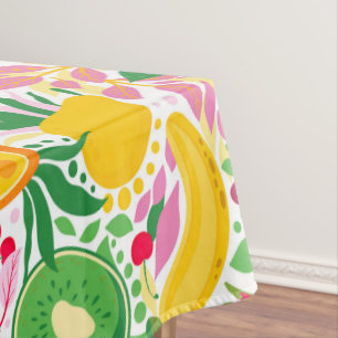 Cute Colorful Summer Tropical Fruit Fun Pattern Tablecloth