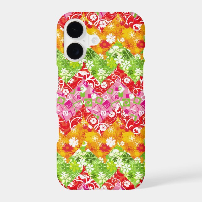 Cute colorful summer zigzag pattern iphone case (Back)