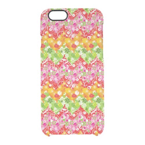 Cute colorful summer zigzag pattern clear iPhone 66S case