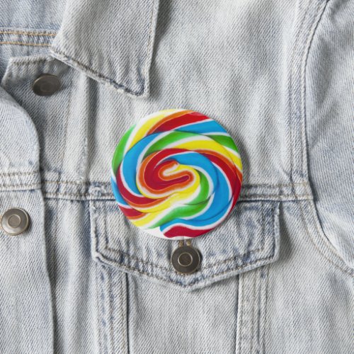 Cute Colorful Sweet Candy Rainbow Lollipop Button