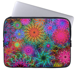 Cute colorful swirl pattern laptop sleeve